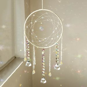 Dream Catchers With Crystals - Large White Boho Moon Dream Catcher Wall Decor🥸